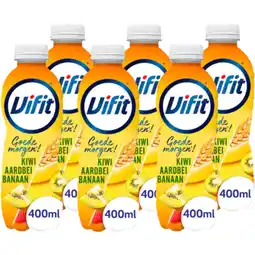 Jumbo Vifit Goedemorgen! Drinkontbijt Aardbei/Kiwi/Banaan 6 x 400 ml aanbieding