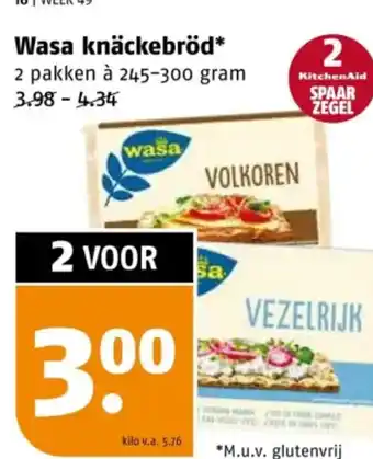 Poiesz Wasa knäckebröd aanbieding