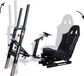 Bol.com Rebblers PRO+ - Premium universele Race simulator standaard met stoel (Zwart) aanbieding