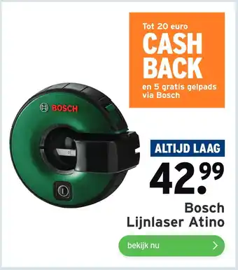 GAMMA Bosch lijnlaser atino aanbieding