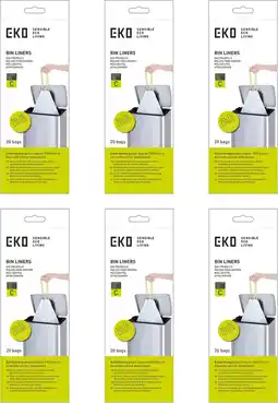 Bol.com EKO - Afvalzakken 10-15 ltr (C) EKO (6x20 stuks) - - wit aanbieding