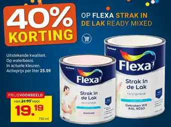 Kluswijs 40% korting op flexa strak in de lak mixed 750 ml aanbieding