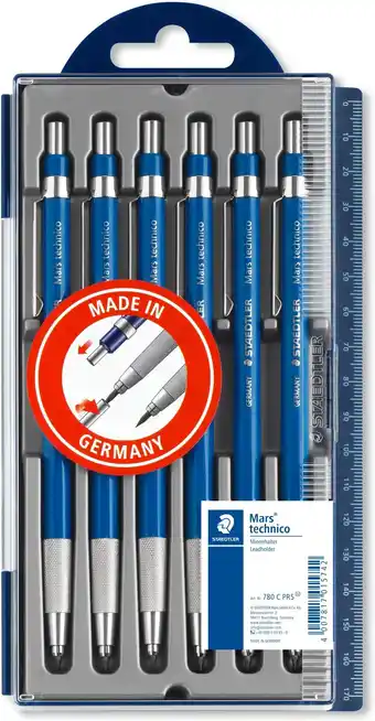 Amazon Staedtler 780 C PR5 ST Mars Technico Vulpotlood, Met Geïntegreerde Puntenslijper 2 mm, Set Van 6 aanbieding