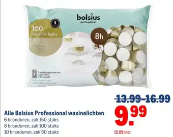 Makro Alle Bolsius Professional waxinelichten aanbieding