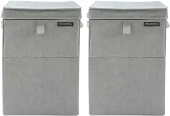 Coolblue Brabantia Wasboxen Grey Duo Pack aanbieding