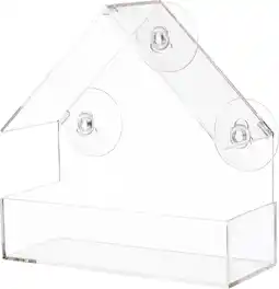 Intratuin Intratuin raamvoederhuis transparant 15 x 4 x 15 cm aanbieding