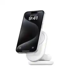 MediaMarkt Belkin Boost Charge Qi2 15w Magnetic 2-in-1 Stand Wit Draadloze Oplader aanbieding