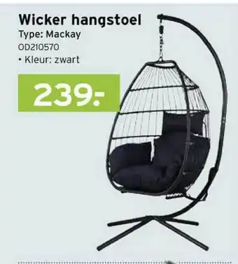 Heuts Wicker hangstoel mackay aanbieding