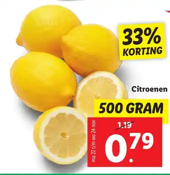 Lidl Citroenen 500g aanbieding