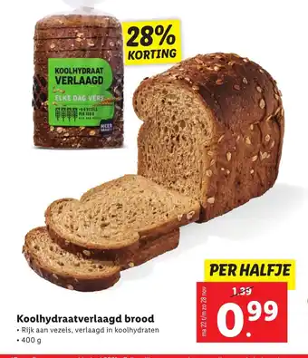 Lidl Koolhydraatverlaagd brood aanbieding