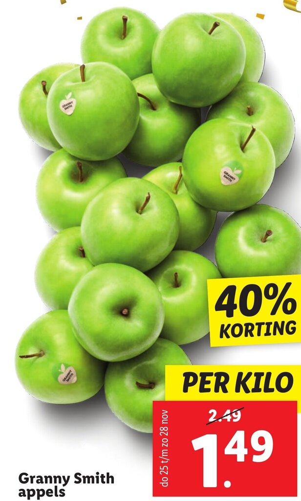 Granny Smith appels 1kg aanbieding bij Lidl