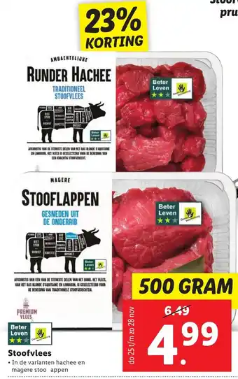 Lidl Stoofvlees 500g aanbieding