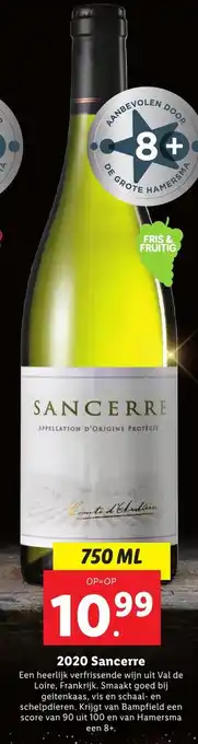 Lidl Sancerre 2020 750ml aanbieding