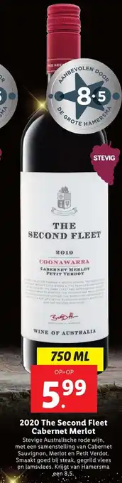 Lidl The Second Fleet Cabernet Merlot 2020 750ml aanbieding