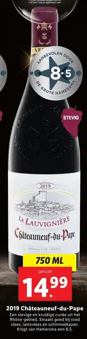 Lidl Chateauneuf du Pape 2019 750ml aanbieding