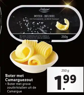 Lidl Delicieux Boter met Camarguezout 250g aanbieding