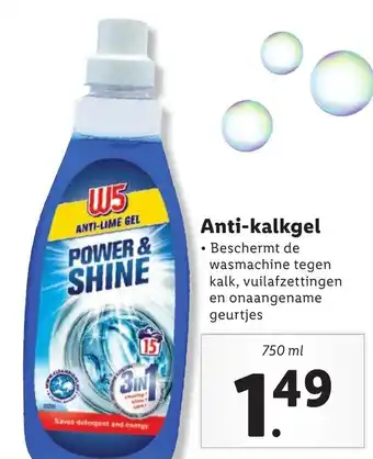 Lidl W5 Anti-kalkgel 750ml aanbieding