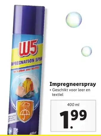 Lidl W5 Impregneerspray 400ml aanbieding