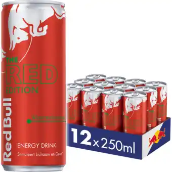 Jumbo Red Bull Energy Drink Watermeloensmaak The Red Edition 12 x 250 ml aanbieding