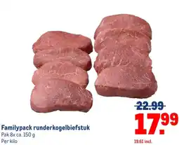 Makro Familypack runderkogelbiefstuk aanbieding