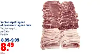 Makro Varkensspeklappen of procureurlappen bulk aanbieding