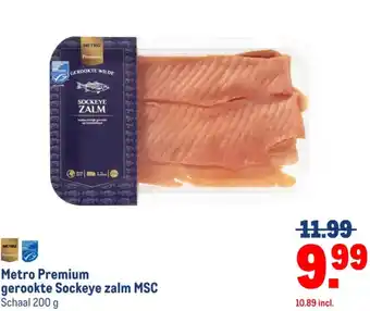 Makro Metro Premium gerookte Sockeye zalm MSC aanbieding