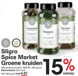 Sligro Spice Market Groene kruiden aanbieding