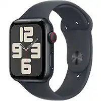 MediaMarkt APPLE Watch SE GPS + Cellular 44mm Midnight Sport Band S/M Smartwatch Midnight Aluminium aanbieding