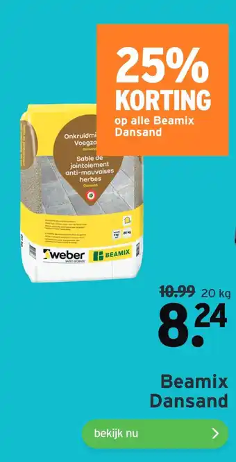 GAMMA Beamix dansand 20 kg aanbieding