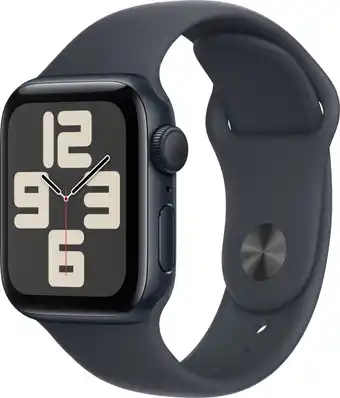 Coolblue Apple Watch SE 2024 40mm Midnight Sportband S/M aanbieding