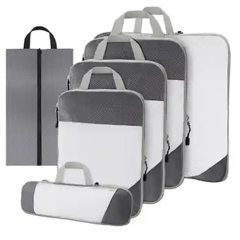 ANWB Thousandtravelmiles Compression Packing Cubes 6 stuks Grijs Grijs aanbieding