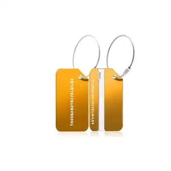 ANWB Thousandtravelmiles Aluminium Bagagelabel 2 stuks Oranje Oranje aanbieding
