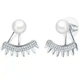 Douglas Lulu & Jane Oorbellen Messing Zirkonia Schelpparels in Zilver aanbieding