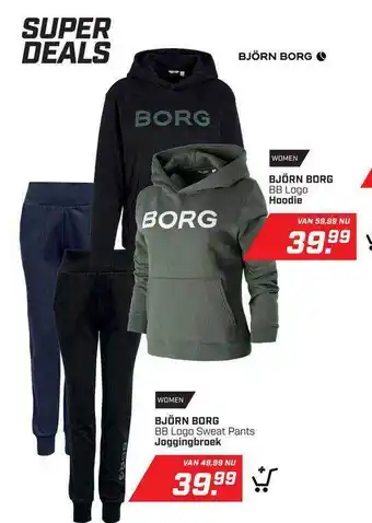 Daka Sport Björn borg bb logo hoodie of björn borg bb logo sweat pants joggingbroek aanbieding