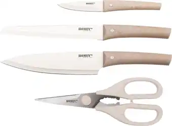 Bol.com Homey's Vitt keukenset - 4-delig - RVS/tarwegras - duurzaam aanbieding