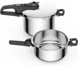 Bol.com Tefal P2584301 Secure Trendy Snelkookpannen 2-delige set 4L + 6L aanbieding