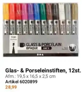 Lobbes Glas- & Porseleinstiften, 12st. aanbieding