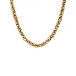 Lucardi Gerecycled stalen 18 karaat goldplated ketting Anaulle aanbieding