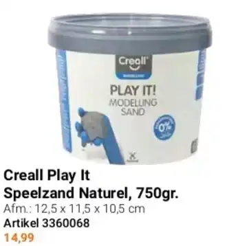 Lobbes Creall Play It Speelzand Naturel, 750gr. aanbieding