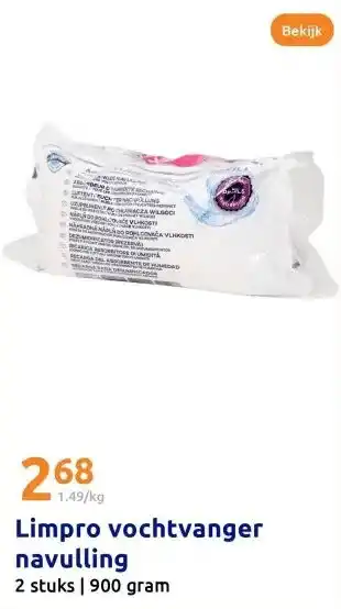 Action Limpro vochtvanger navulling aanbieding