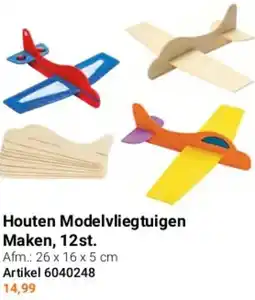 Lobbes Houten Modelvliegtuigen Maken, 12st. aanbieding