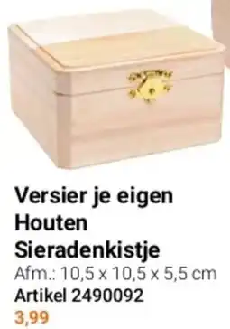 Lobbes Versier je eigen Houten Sieradenkistje aanbieding