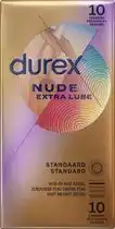 De Online Drogist urex Condooms Nude Extra Lube 10ST aanbieding