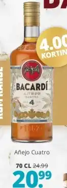 Mitra Bacardí Añejo Cuatro Rum aanbieding