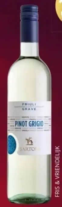 Mitra Sartori Pinot Grigio Friuli Grave DOC Veneto aanbieding