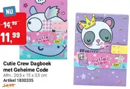 Lobbes Cutie Crew Dagboek met Geheime Code aanbieding