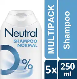 Bol.com Neutral Shampoo 0% Parfum - Gevoelige Huid - Voordeelverpakking - 5 x 250 ml aanbieding