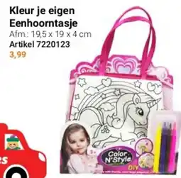 Lobbes Kleur je eigen Eenhoorntasje aanbieding