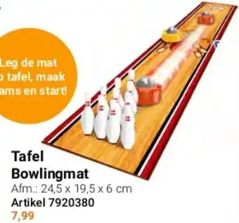 Lobbes Tafel Bowlingmat aanbieding