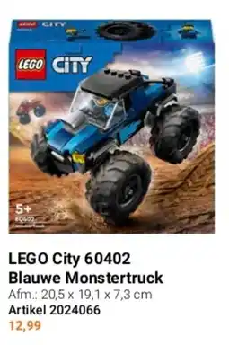 Lobbes LEGO City 60402 Blauwe Monstertruck aanbieding